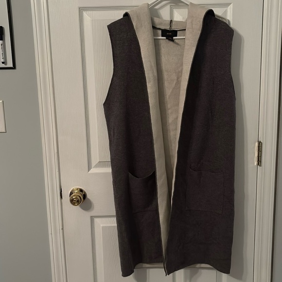 Longline hooded sweater vest - Picture 1 of 4
